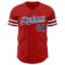 Custom Red Navy-White Authentic Baseball Jersey
