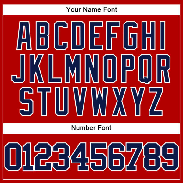 Custom Red Navy-White Authentic Baseball Jersey