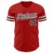 Custom Red Black-White Authentic Baseball Jersey