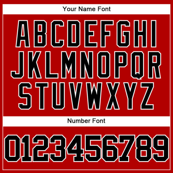 Custom Red Black-White Authentic Baseball Jersey