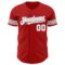 Custom Red White-Gray Authentic Baseball Jersey