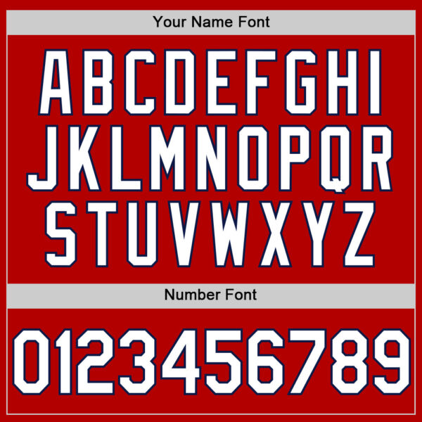 Custom Red White-Navy Authentic Throwback Baseball Jersey