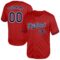 Custom Red Navy-White Mesh Authentic Throwback Baseball Jersey