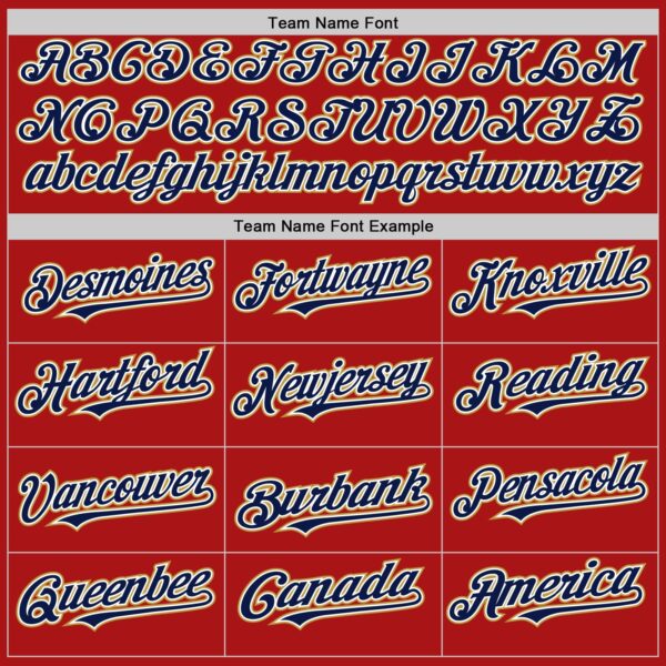 Custom Red Navy-Old Gold Mesh Authentic Throwback Baseball Jersey