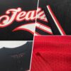Custom Red Black-Gold Mesh Authentic Throwback Baseball Jersey