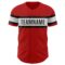 Custom Red White-Black Authentic Baseball Jersey