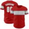 Custom Red White-Gray Authentic Baseball Jersey