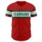 Custom Red White-Kelly Green Authentic Baseball Jersey