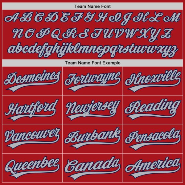 Custom Red Gray Pinstripe Navy Authentic Baseball Jersey