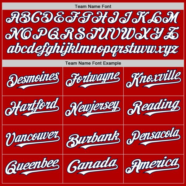 Custom Red White-Navy Authentic Baseball Jersey