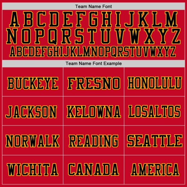 Custom Red Black-Gold Mesh Authentic Throwback Football Jersey