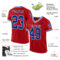 Red0815-1 Custom Red Royal-White Mesh Authentic Throwback Football Jersey