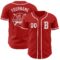 Custom Red White Authentic Baseball Jersey