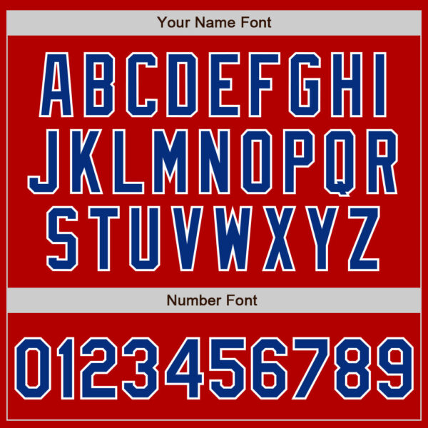 Custom Red Royal-White Authentic Baseball Jersey