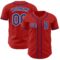 Custom Red Royal-White Authentic Baseball Jersey