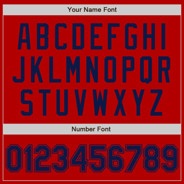 Custom Red Navy Authentic Baseball Jersey