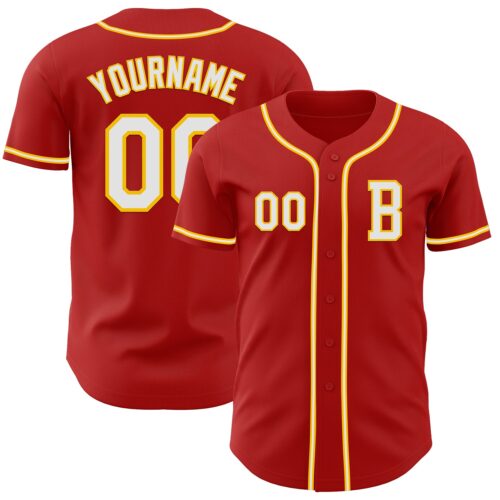 Red0850_e00996be-7f87-4ee7-8a28-c2f92d72ca61 Custom Red White-Yellow Authentic Baseball Jersey
