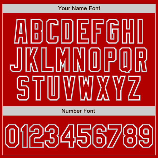 Custom Red White-Gray Authentic Baseball Jersey