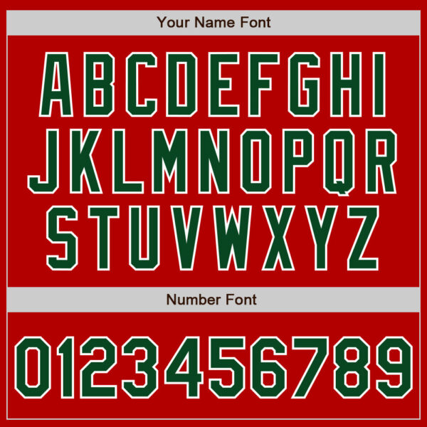 Custom Red Green-White Authentic Baseball Jersey