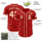 Custom Red Cream Authentic Baseball Jersey