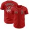 Custom Red Brown-White Authentic Baseball Jersey