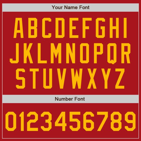 Custom Red Gold Authentic Baseball Jersey