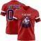 Red0889-1 Custom Red Navy-White Authentic Football Jersey