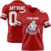 Custom Red White-Gray Authentic Football Jersey