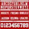 Red0896-3 Custom Red White-Gray Authentic Football Jersey
