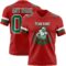Red0897-1 Custom Red Kelly Green-White Authentic Football Jersey