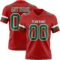 Red0897 Custom Red Kelly Green-White Authentic Football Jersey
