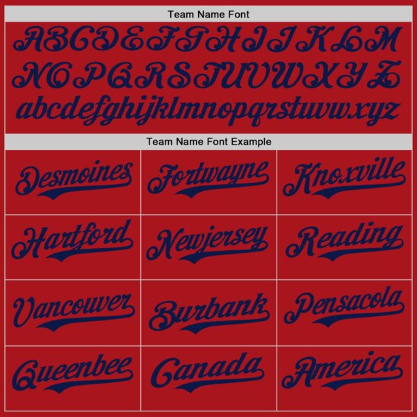 Custom Red White-Navy Authentic Baseball Jersey