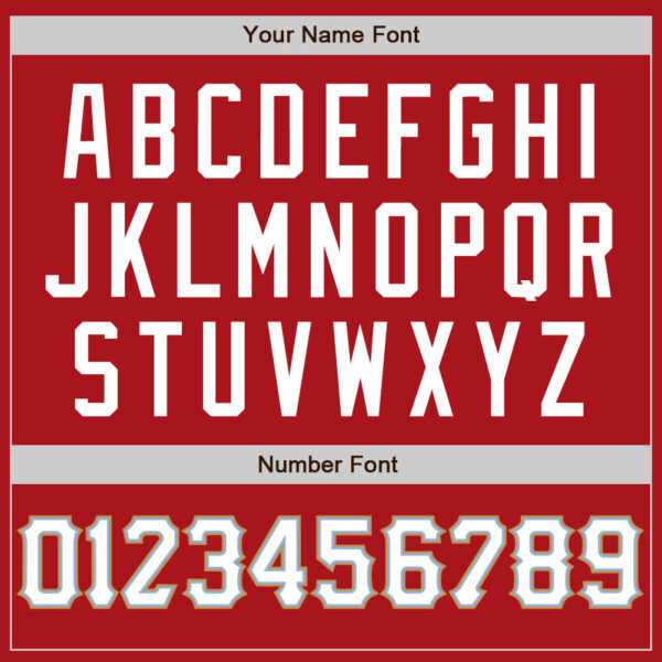 Custom Red White Light Blue-Old Gold Authentic Baseball Jersey