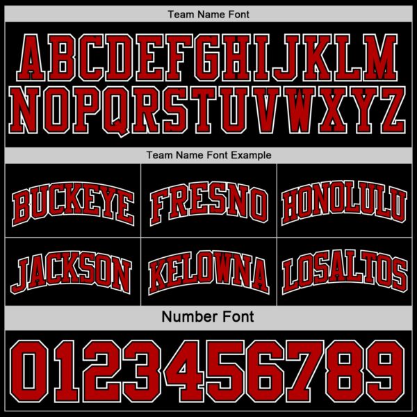 Custom Reversible Black Red-White Double Side Sublimation Basketball Suit Jersey