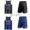 Custom Reversible Black Royal-White Double Side Sublimation Basketball Suit Jersey