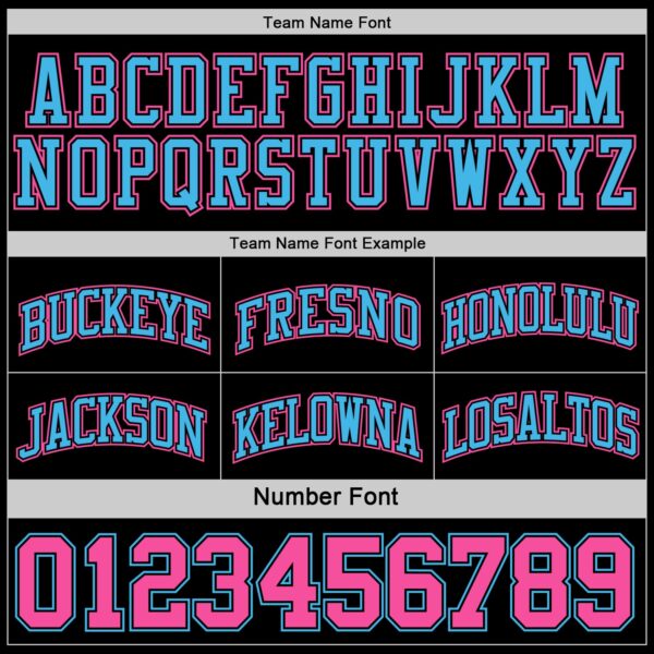 Custom Reversible Black Pink-Sky Blue Double Side Sublimation Basketball Suit Jersey