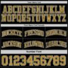 Custom Reversible Black Old Gold-White Double Side Sublimation Basketball Suit Jersey