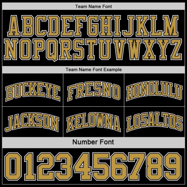 Custom Reversible Black Old Gold-White Double Side Sublimation Basketball Suit Jersey
