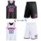 Custom Reversible Black Pink-Light Blue Double Side Sublimation Basketball Suit Jersey