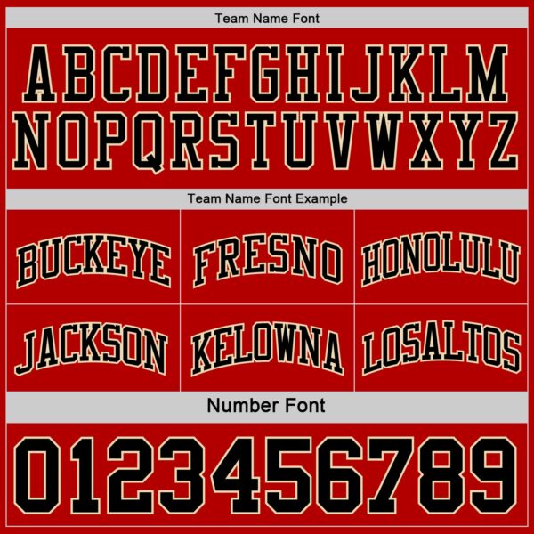 Custom Red Black-Cream Reversible Double Side Sublimation Basketball Suit Jersey