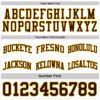 Custom Brown Gold-White Reversible Double Side Sublimation Basketball Suit Jersey
