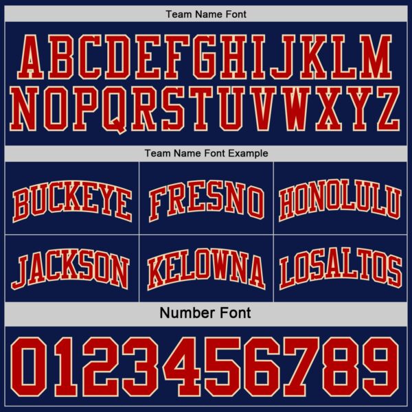 Custom Reversible Navy Red-Cream Double Side Sublimation Basketball Suit Jersey