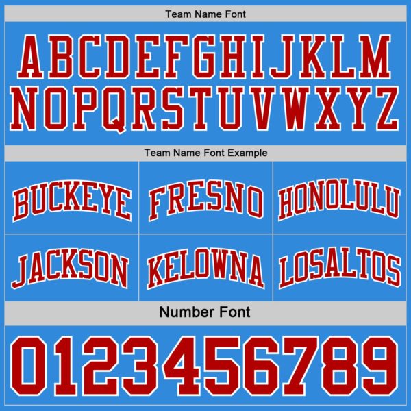 Custom Reversible Red White-Powder Blue Double Side Sublimation Basketball Suit Jersey