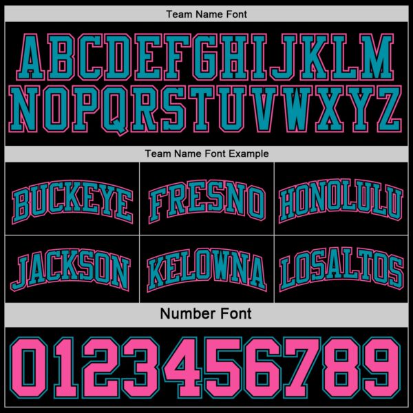 Custom Reversible Black Pink-Teal Double Side Sublimation Basketball Suit Jersey