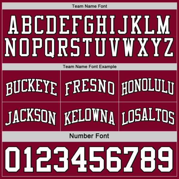 Custom Reversible Maroon White-Black Double Side Sublimation Basketball Suit Jersey