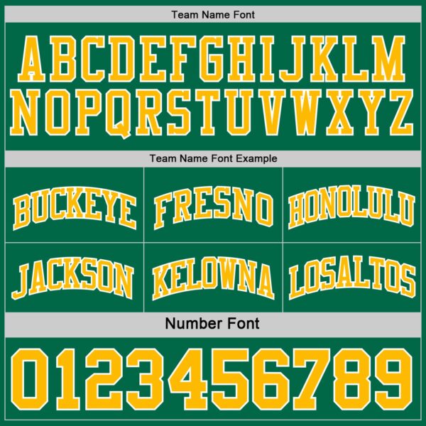 Custom Reversible Kelly Green Gold-White Double Side Sublimation Basketball Suit Jersey