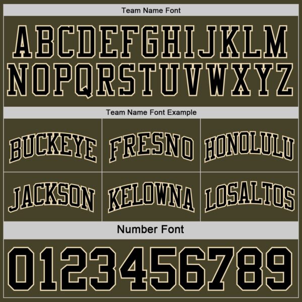 Custom Reversible Olive Black-Cream Double Side Salute To Service Sublimation Basketball Suit Jersey