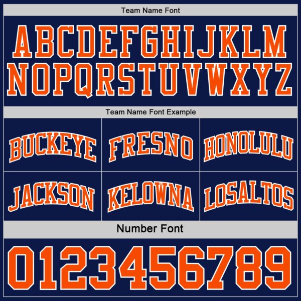 Custom Reversible Navy Orange-White Double Side Sublimation Basketball Suit Jersey