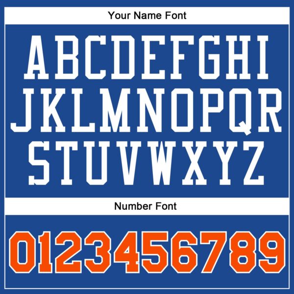 Custom Royal Orange-White Authentic Baseball Jersey