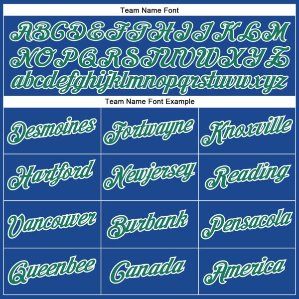 Custom Royal Kelly Green-White Authentic Baseball Jersey